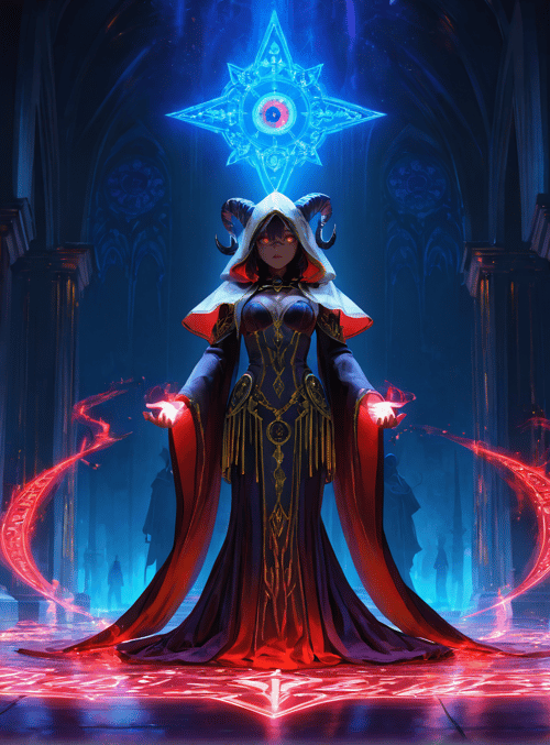 witch, mage, demon