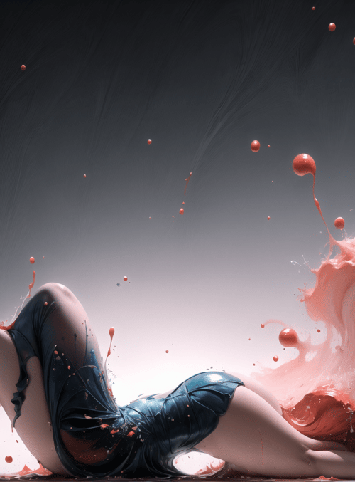 woman, liquid, abstract