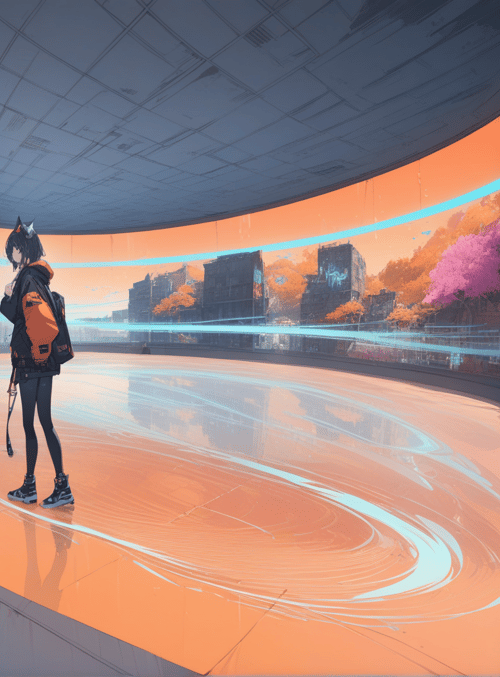 anime character, cityscape, window