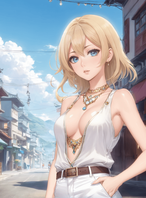 woman, street, shop