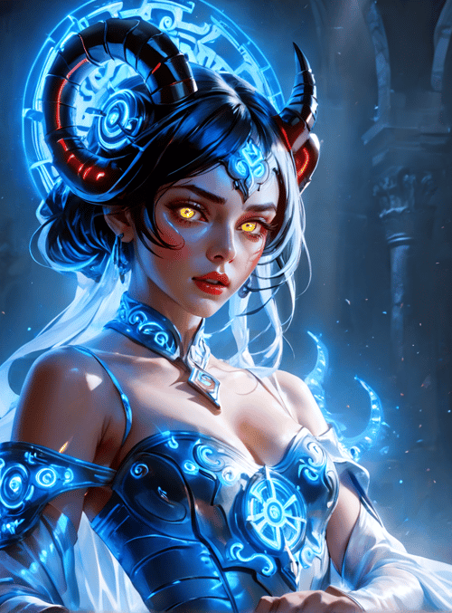woman, angel, devil, goddess