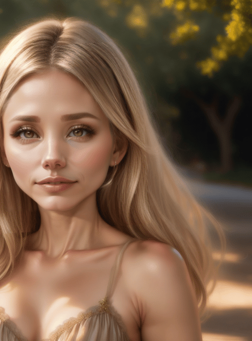 woman, blonde, dress
