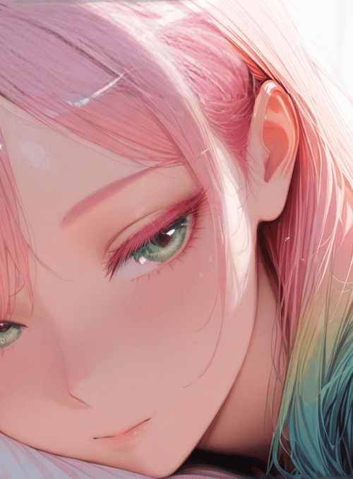 anime girl, hair