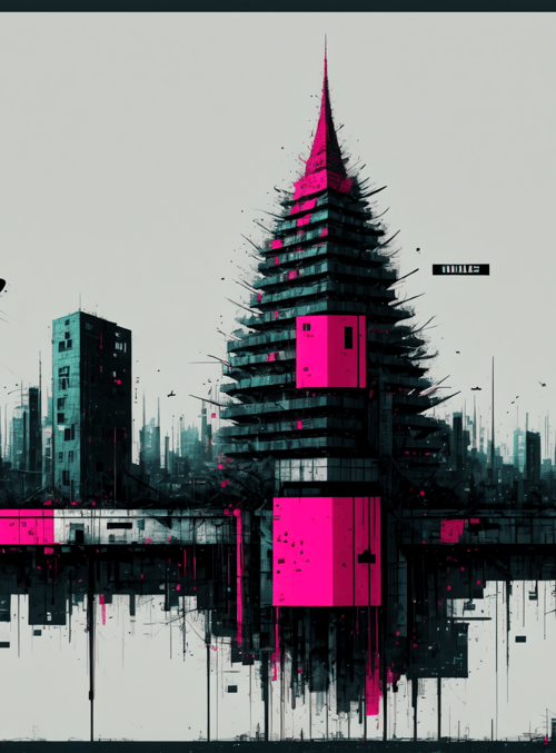 cityscape, butterfly, building