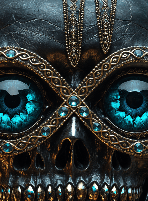 skull, eye, jewelry