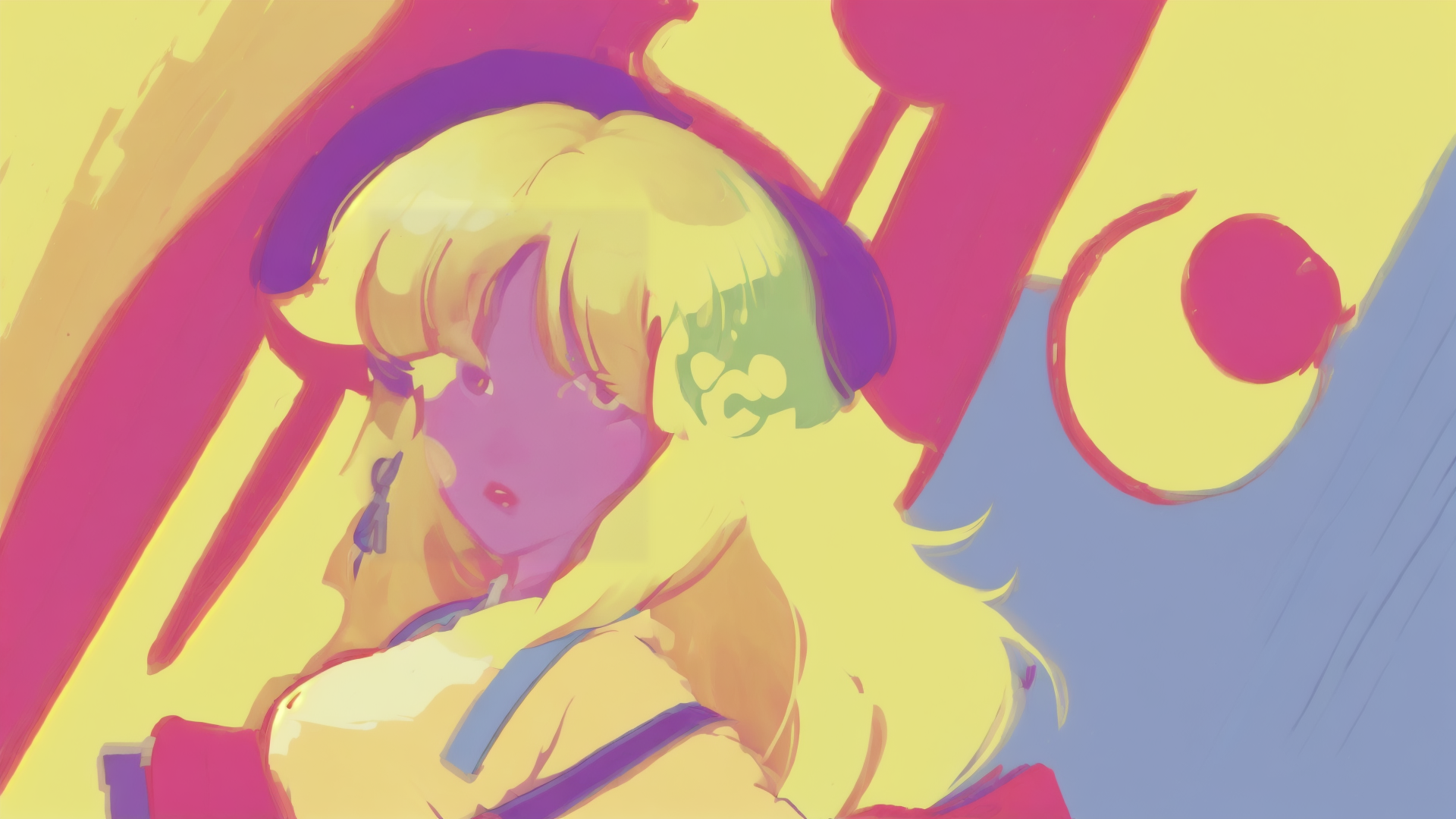 AI generated wallpaper featuring girl, anime, character