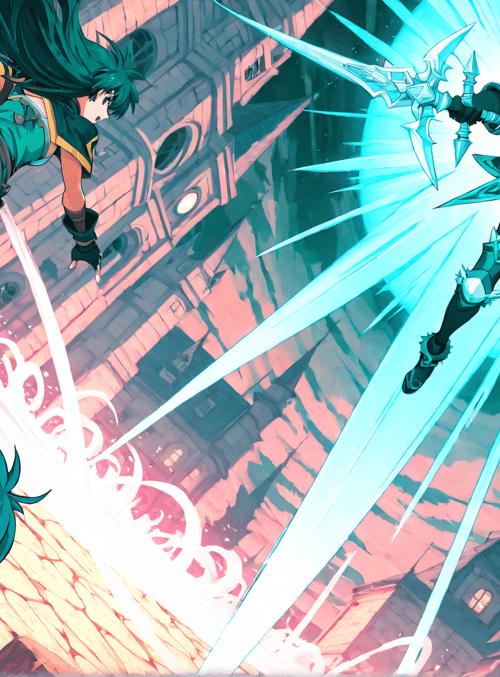anime characters, sword, castle, magic, girl, girl, boy, armor, weapon, light