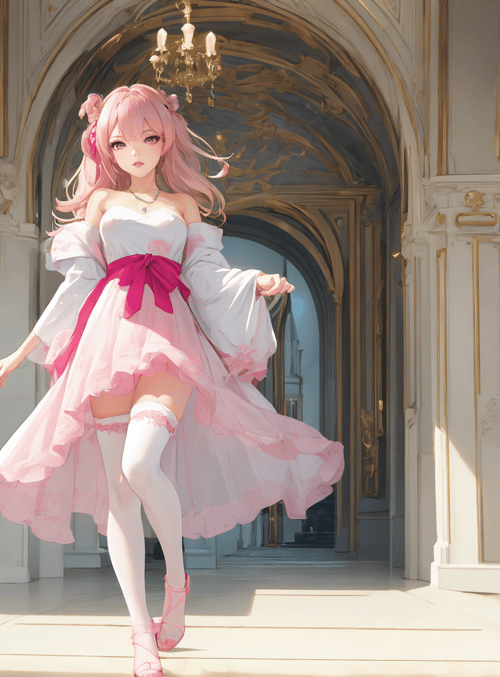 girl, anime, dress