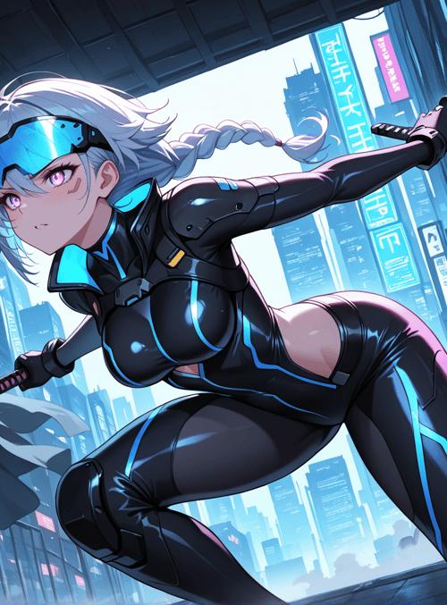 cyberpunk, anime, character