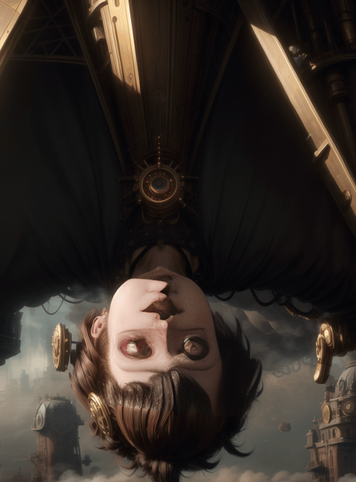 steampunk, airship, woman