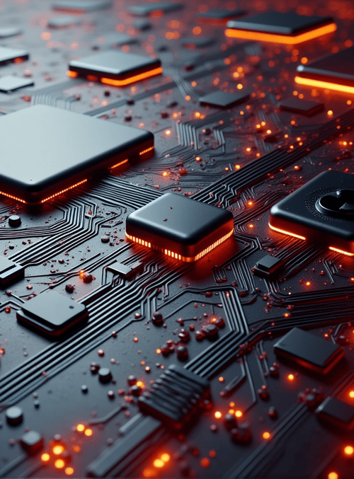 circuit board, chips, microchips