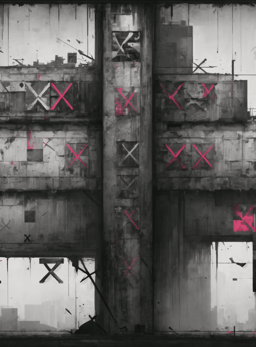 building, graffiti, concrete, urban, ruins