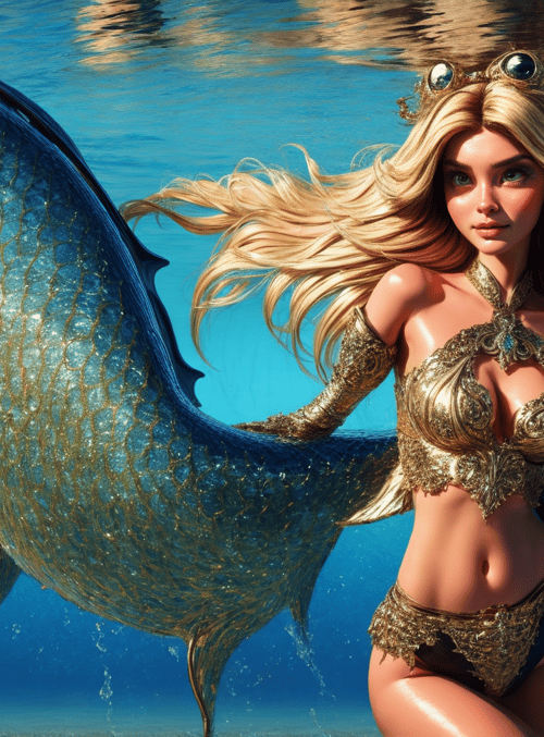 mermaid, dolphin, goddess