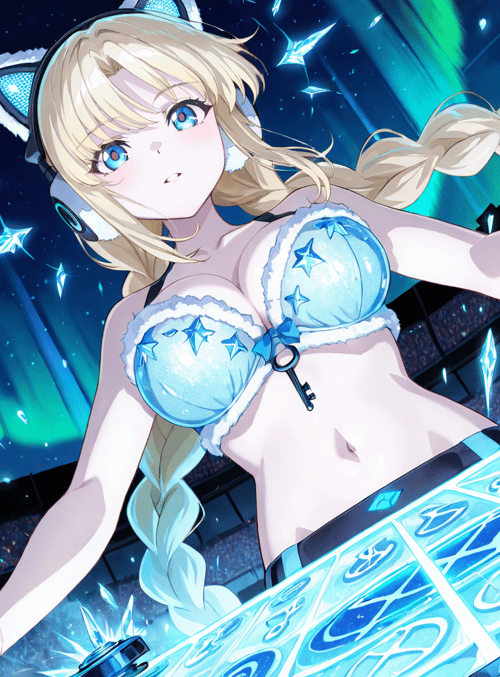 anime girl, cat ears, key