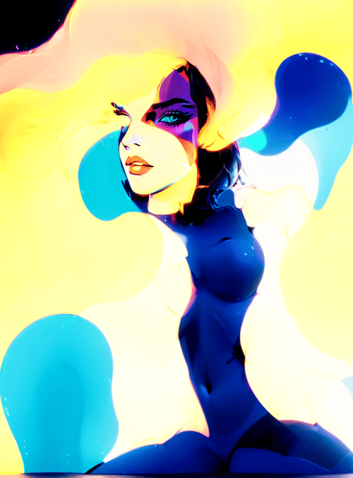 woman, silhouette, abstract