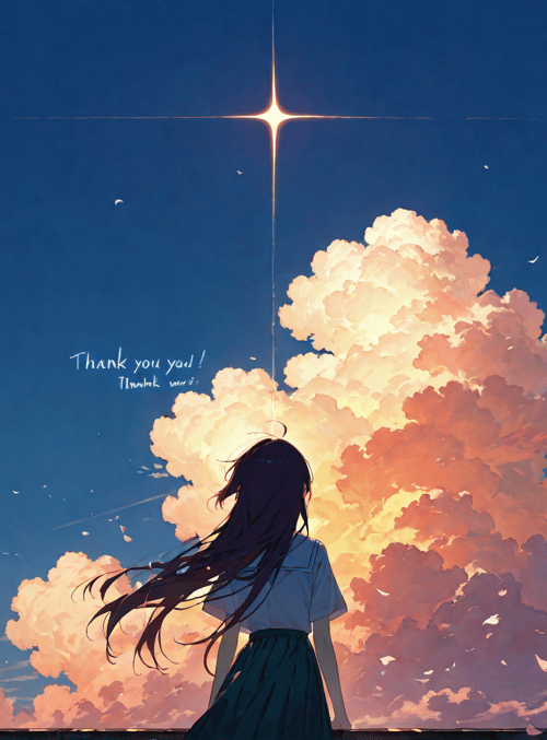 girl, cloud, sky