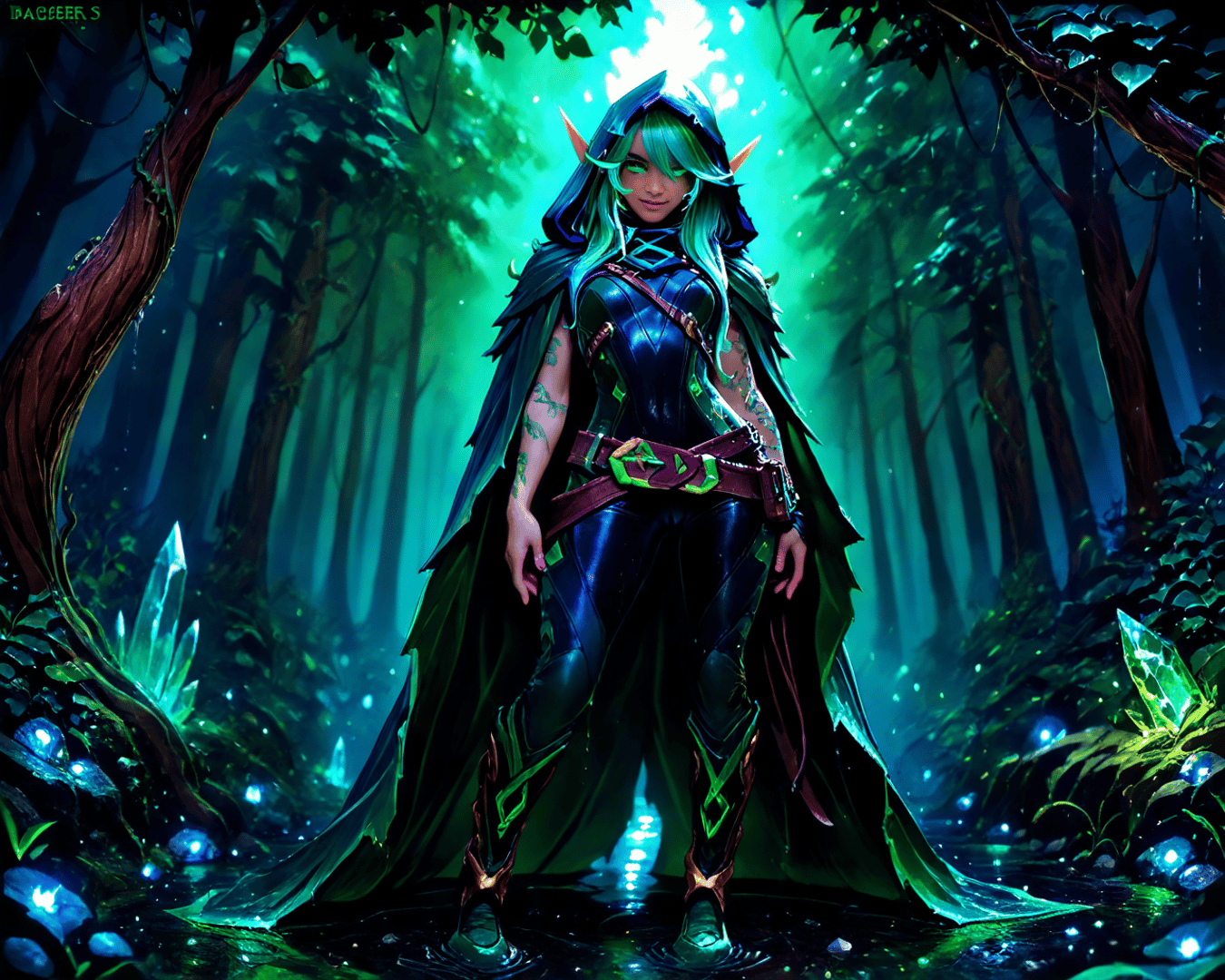 AI generated wallpaper featuring elf, warrior, noble