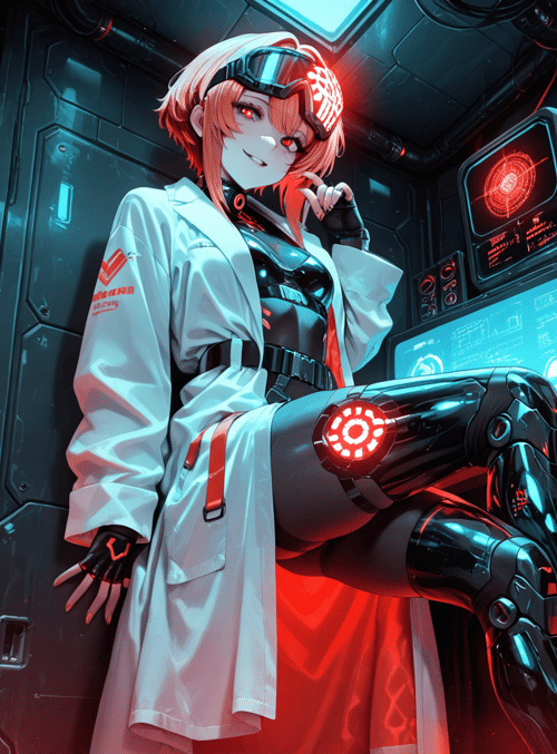 cyborg, scientist, robot