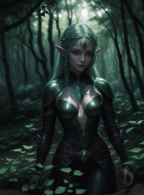elves, fantasy, forest