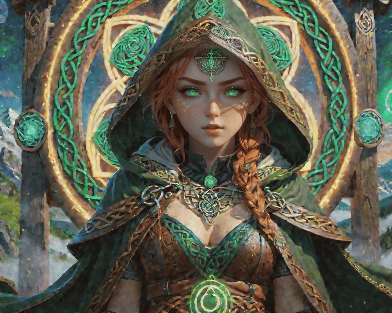 AI generated wallpaper featuring elf, wizard, noble