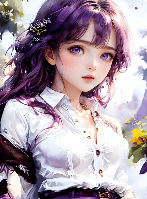 girl, woman, flower