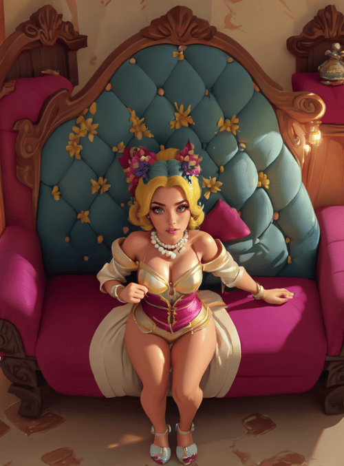 woman, armchair, room