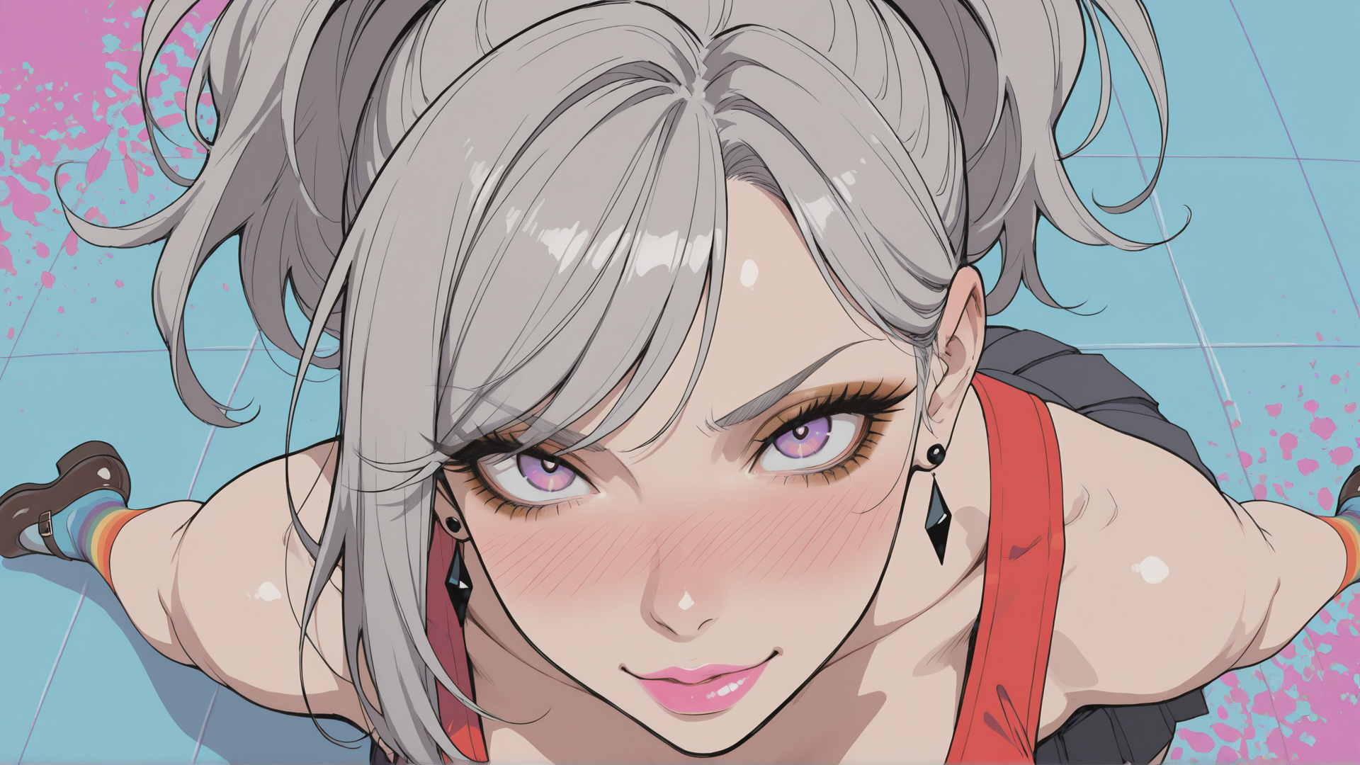 AI generated wallpaper featuring woman, anime, character