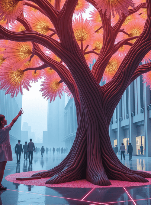 tree, child, people, city, building