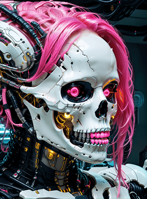 robot, skeleton, cybernetic