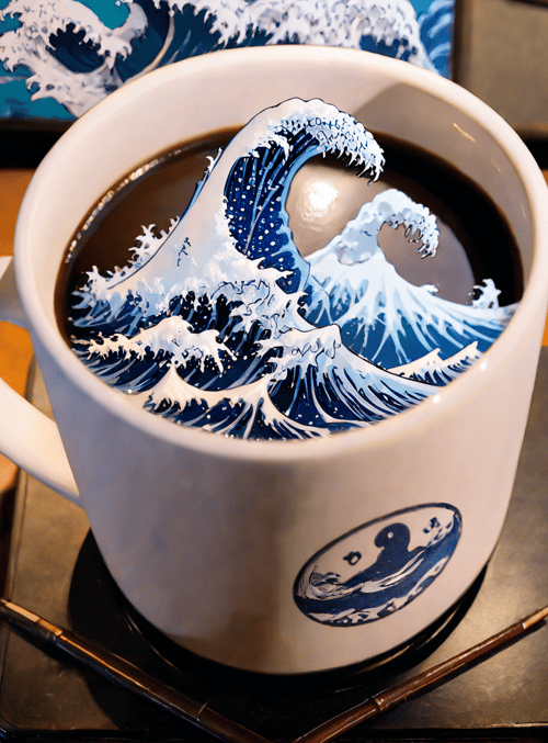 cup, wave, mug