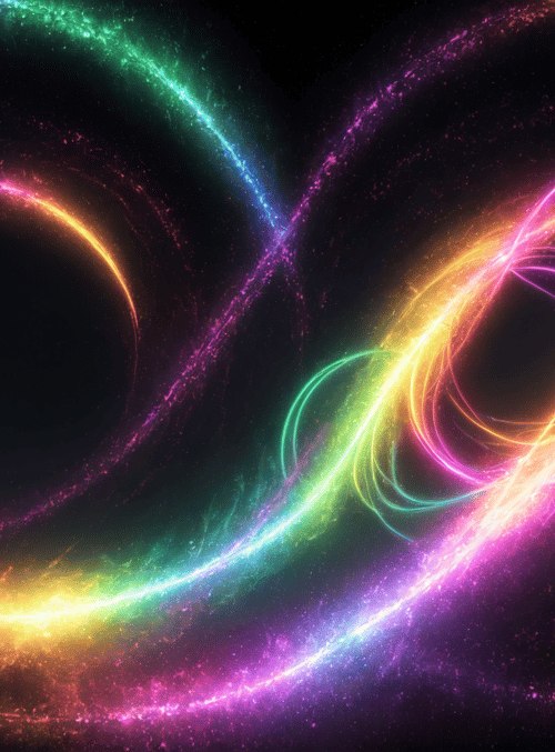 neon, circles, swirls