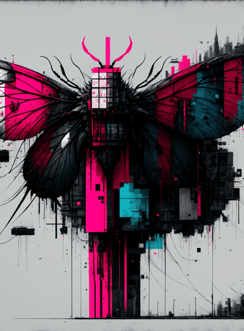 butterfly, cityscape, building, structure