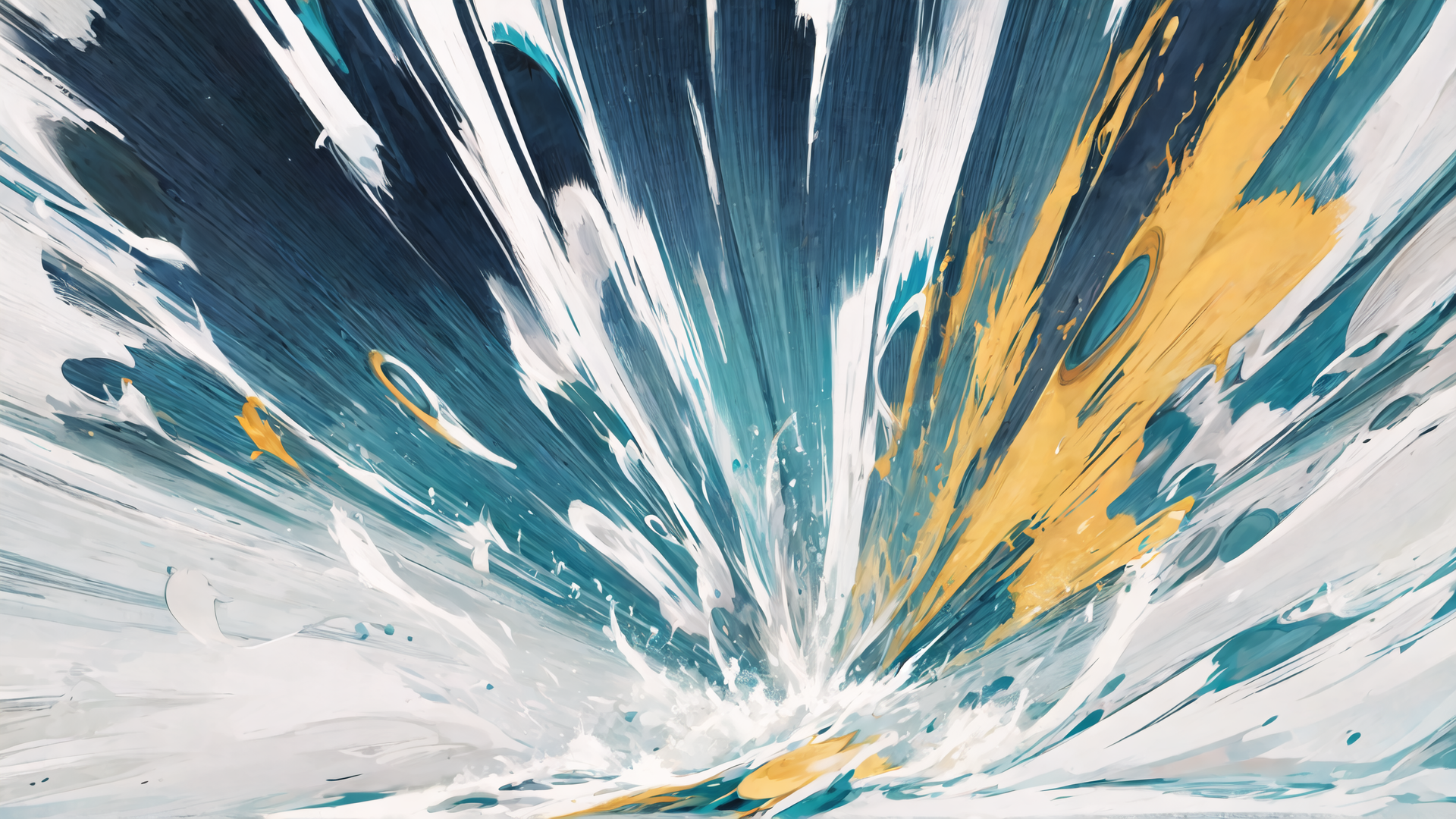 AI generated wallpaper featuring wave, splash, burst