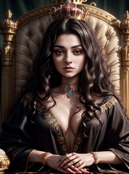 queen, crown, throne