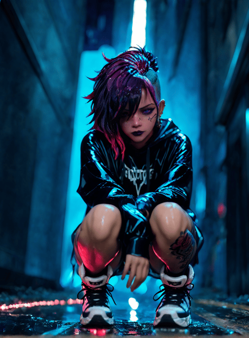 cyberpunk, person, girl