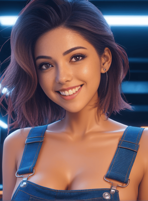 woman, overalls