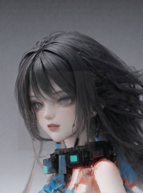 doll, cyberpunk, anime