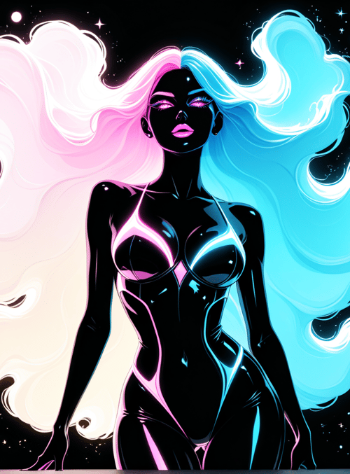woman, hair, silhouette