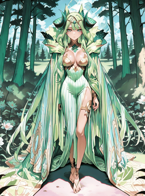 goddess, nature, forest