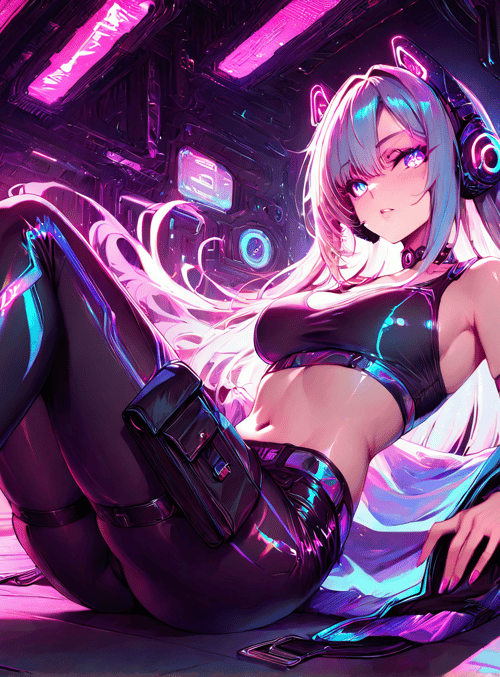 cyberpunk, anime, girl