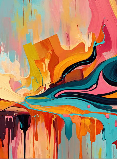 paint, splash, flow, drip, wave