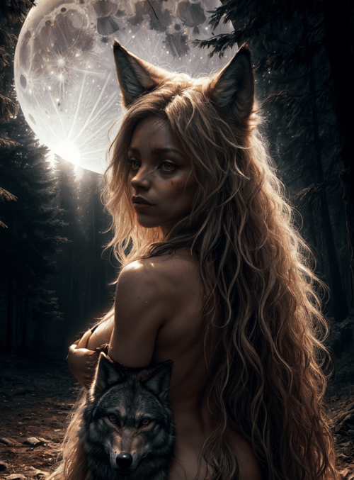 werewolf, wolf, forest