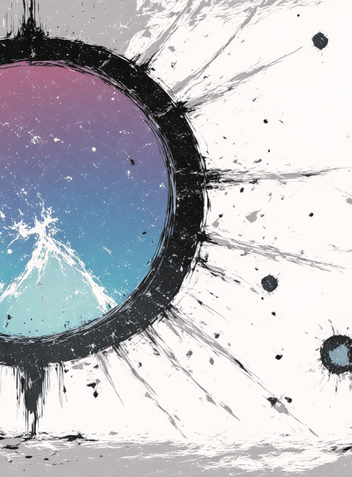 circle, mountain, star, splatter, dot, splotch, ink, background, abstract, paint