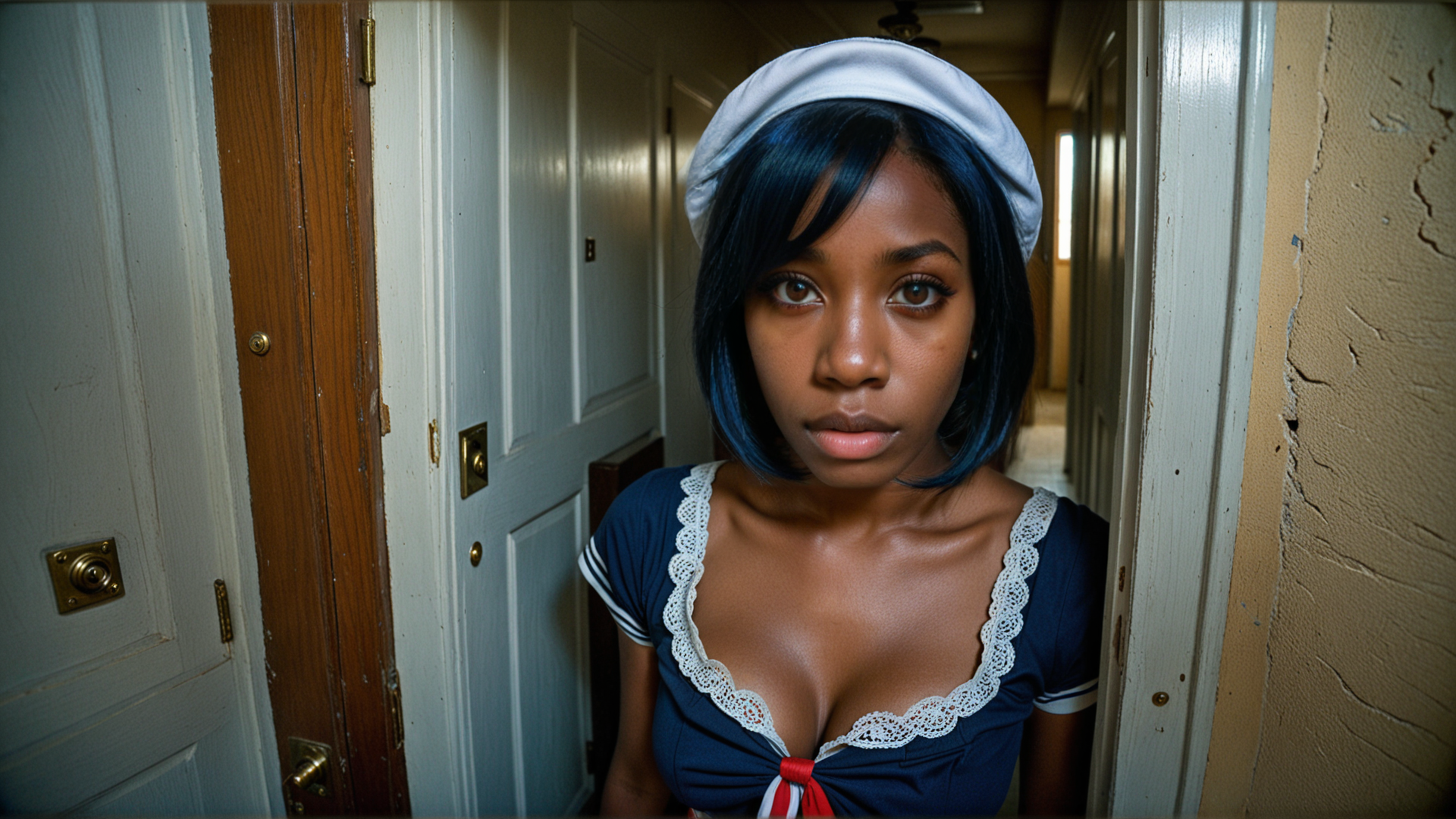 AI generated wallpaper featuring nurse, woman, sailor