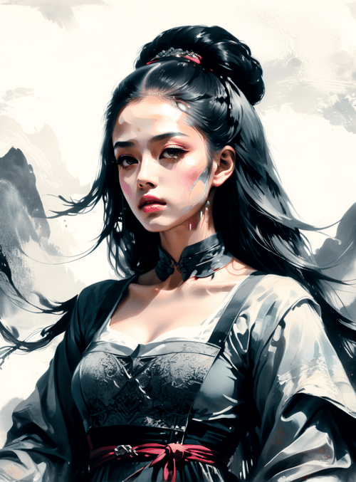 woman, goddess, ninja, soul, ancient, mystic, dragon, spirit, warrior, heaven