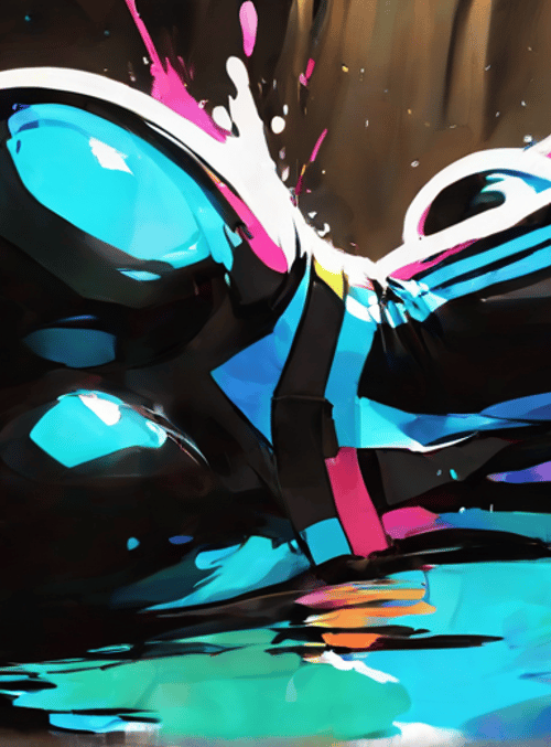 woman, surreal, figure, paint, splash