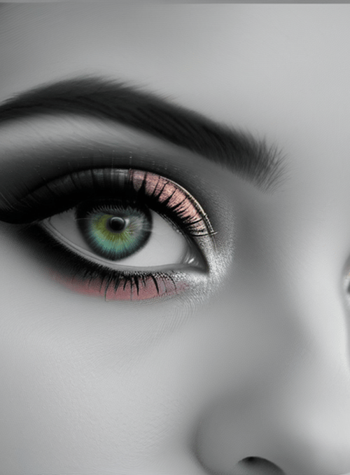 eyes, face, hair
