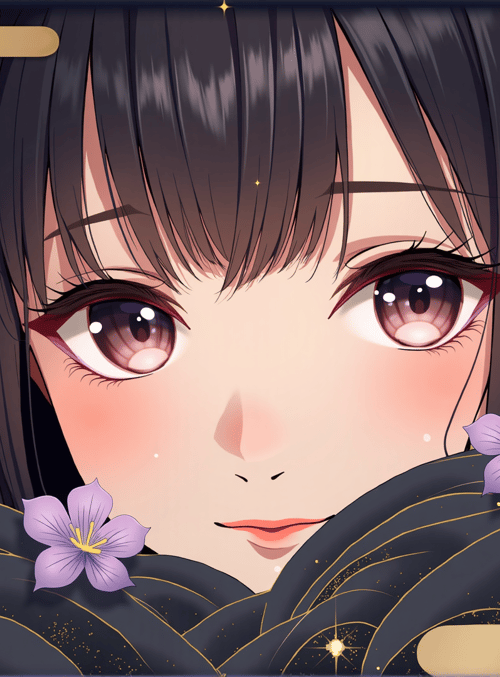 girl, flower, cloud, star