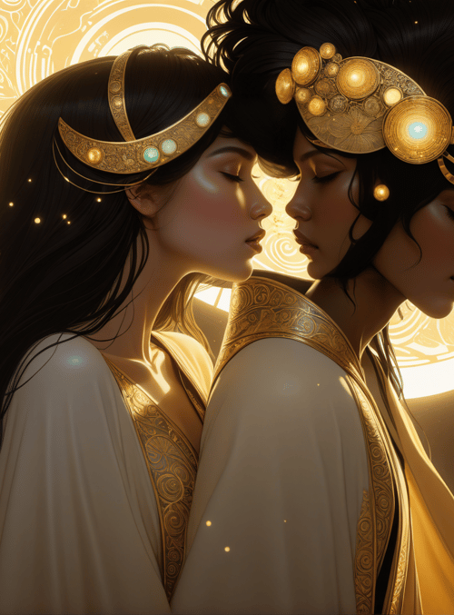 women, goddesses, moon