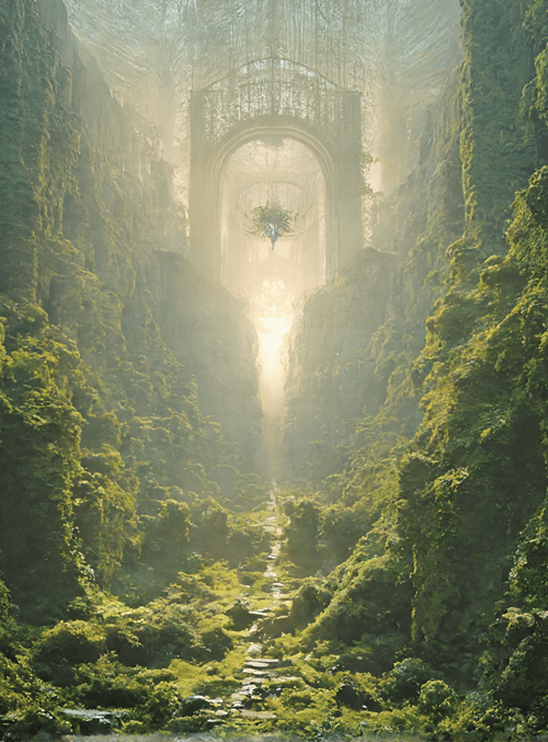 canyon, forest, arch